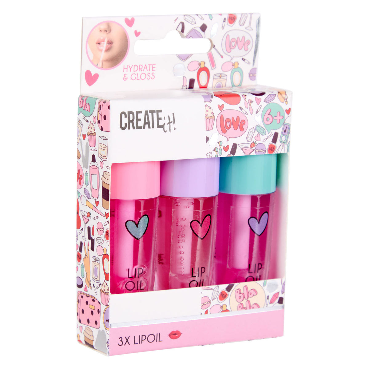 Crealo! olio per labbra, 3 pz.