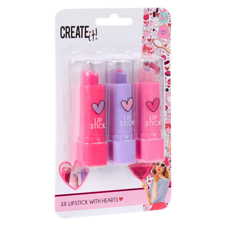 Crealo! rossetto a cuore, 3pz.
