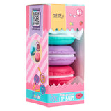 Crealo! scatola di macaron balsamo labbra caramelle, 3 pz.