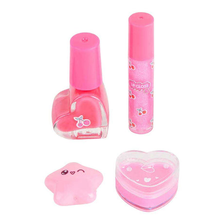 Canenco crealo! set per il trucco di bellezza in uno zaino soffice color rosa amore