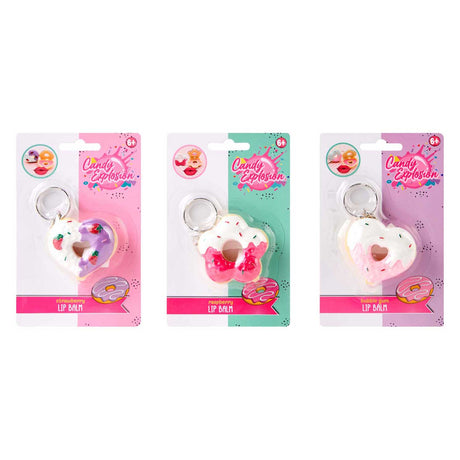 Canenco crealo! Portachiavi con balsamo per labbra a ciambella Candy Explosion