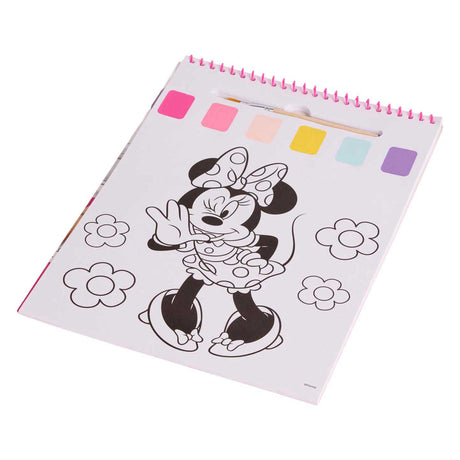 Libro con set di colori ad acqua Canenco Minnie Mouse - incl. pennello