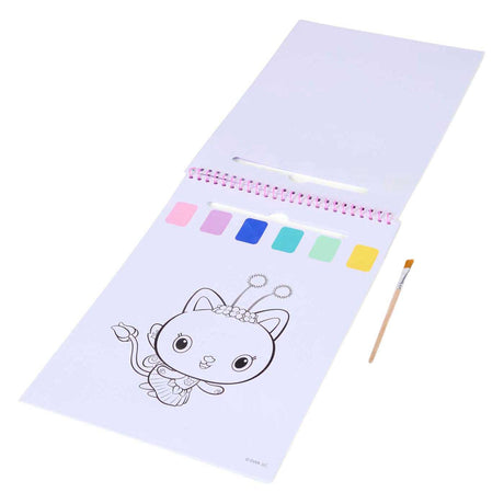 Libro del set di colori ad acqua per la casa delle bambole di Canenco Gabby - incl. pennello