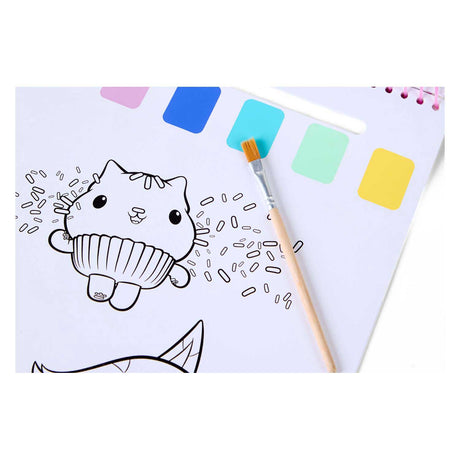 Libro del set di colori ad acqua per la casa delle bambole di Canenco Gabby - incl. pennello