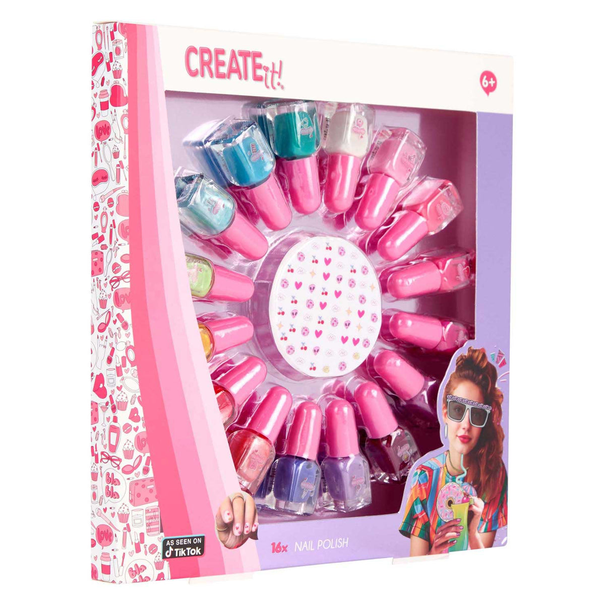 Canenco crealo! set smalti per unghie - 16 pezzi.