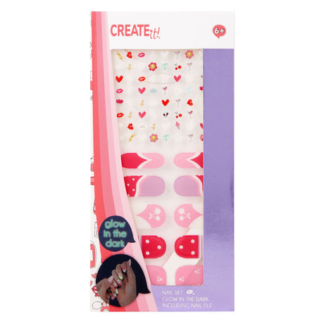 Canenco create it! glow in the dark nagelsticker set
