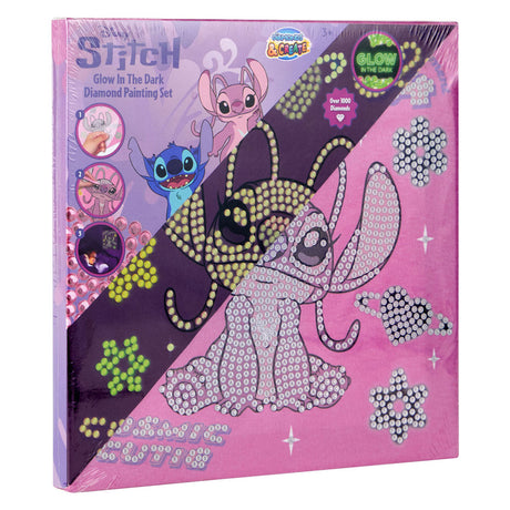 Canenco stitch angel diamond painting canvas glow in the dark - 19x19cm