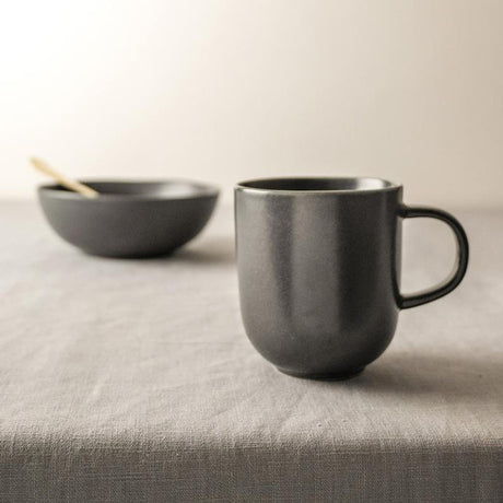 Tazza in velluto rosa olandese 390 ml nero opaco 4 pezzi in porcellana