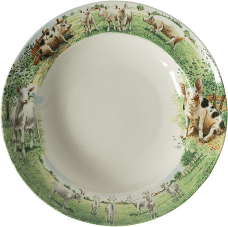 Wiebe van der Zee Wiebe's Farm piatto fondo capra maiale ø23cm scatola da 6 pezzi porcellana
