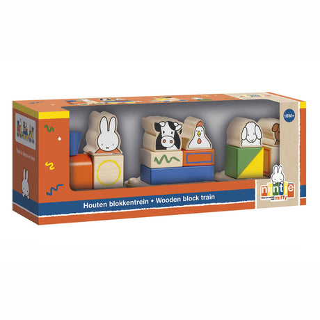 Bambolino giocattoli Miffy trenino in legno. 3+