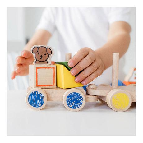 Bambolino giocattoli Miffy trenino in legno. 3+