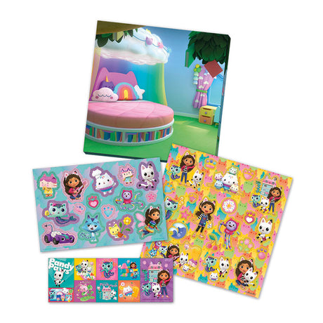 Totum Set di adesivi per la casa delle bambole di Gabby 3 fogli di adesivi con decorazioni da gioco - casa delle bambole di Gabby - giocattoli creativi per ragazze dai 3 anni