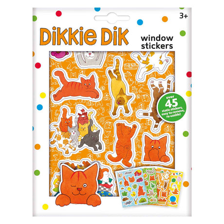 Bambolino giocattoli adesivi per finestre dikkie dik, 45 pz.