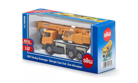 Siku 1859, camion con gru telescopica liebherr, scala 1:87, metallo e plastica