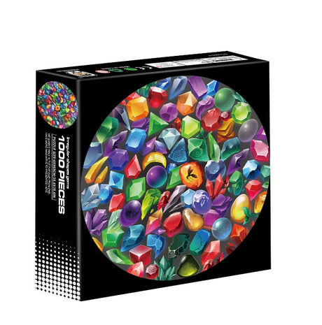 Puzzle introduttivo rotondo - gemme colorate - 1000 pezzi