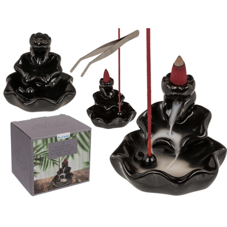 Bruciatore di incenso a riflusso Ootb cascata 9,5x10 cm