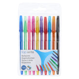Penna a sfera colori arcobaleno, 10 pz.