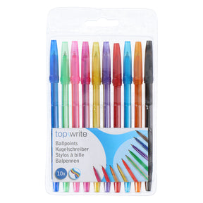 Penna a sfera colori arcobaleno, 10 pz.