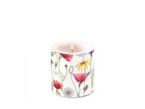 Candela Ambiente piccolo prato di papaveri