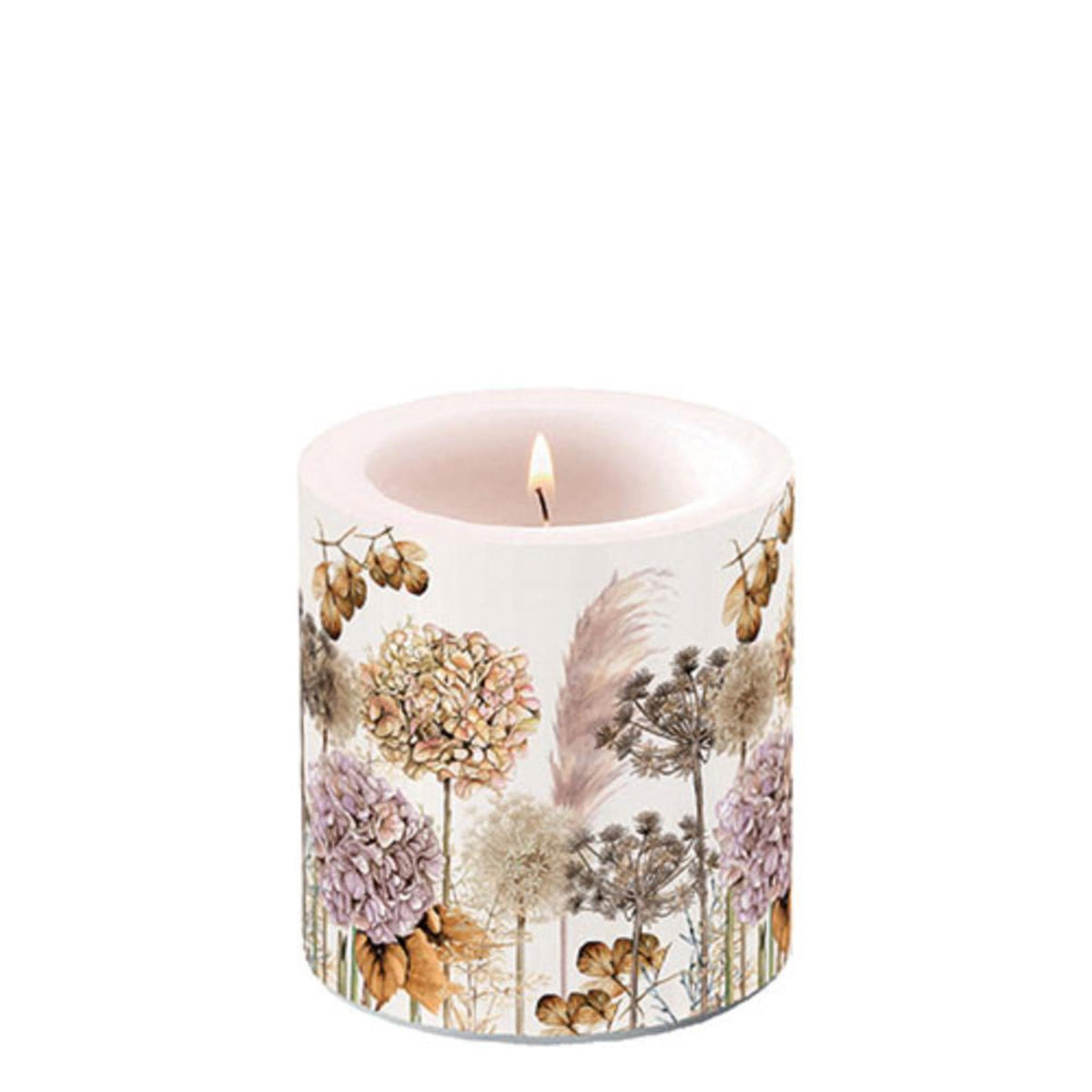 Candela Ambiente piccoli fiori secchi
