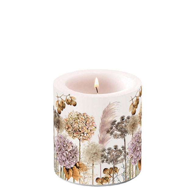 Candela Ambiente piccoli fiori secchi