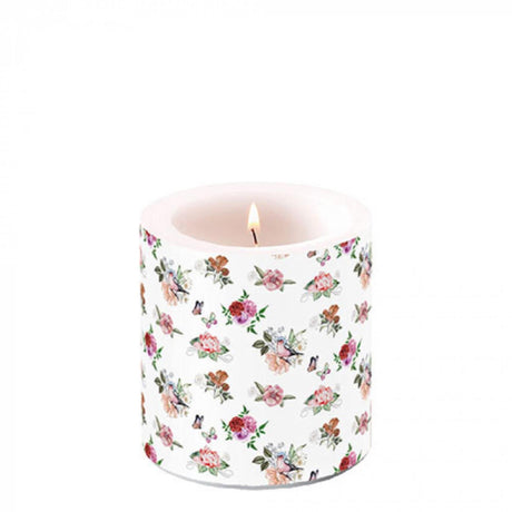 Candela Ambiente piccola Charlotte bianca dia7.5x9cm paraffina