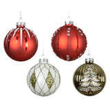 Palline di Natale in vetro 4assdia8cm