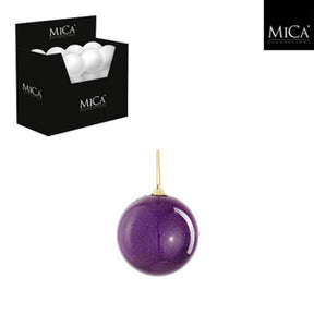 Espositore da 24 pezzi pallina infrangibile viola - d8cm