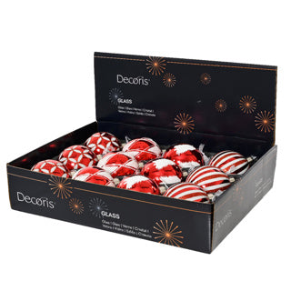 Palline di Natale in vetro 4assdia8cm