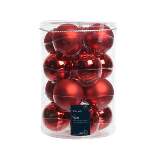 Kaemingk Palle di Natale in vetro lucido, opaco mixdia8cm
