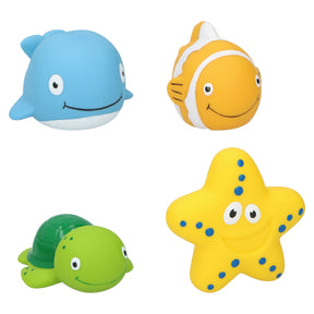 Eddy Toys giocattoli da bagno animale marino (4 pezzi)