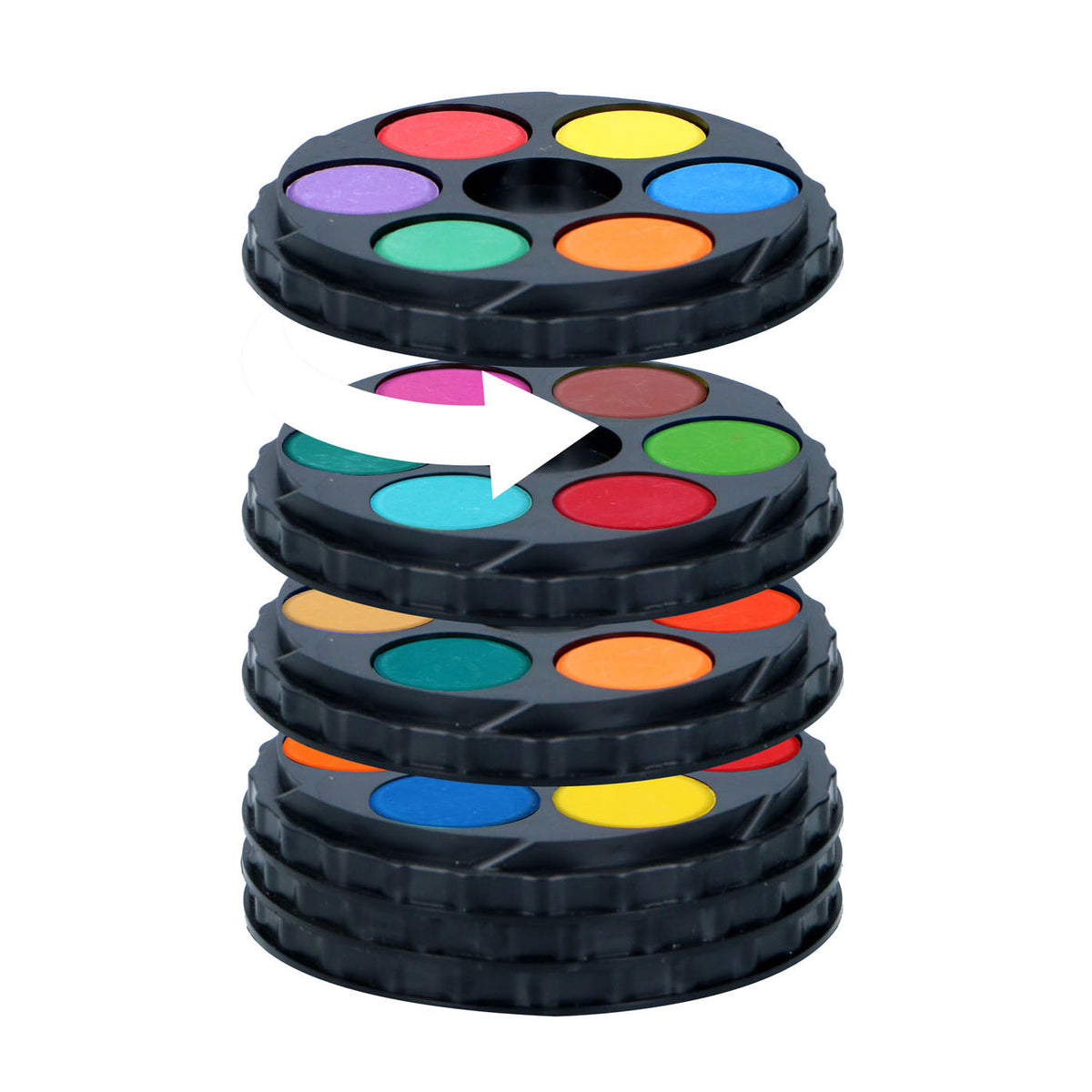 Set acquarello rotondo, 36 pz.