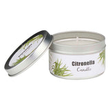 Candela alla citronella all'esterno