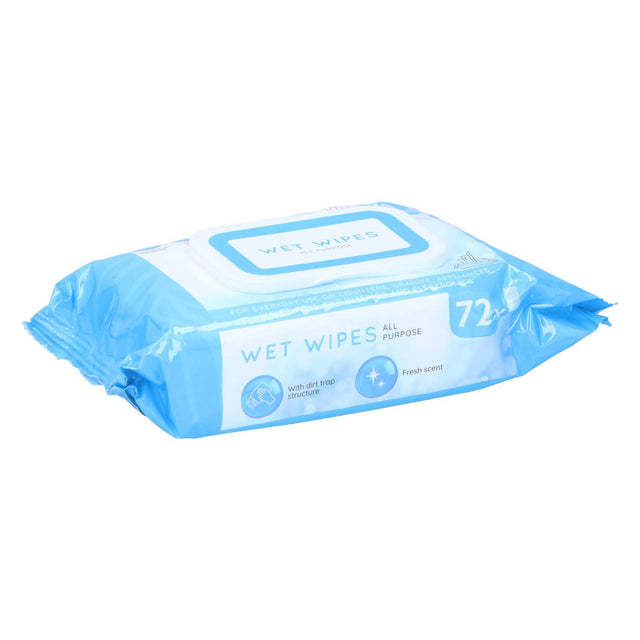 Salviette detergenti umidificate tutto in uno, 72 pezzi.