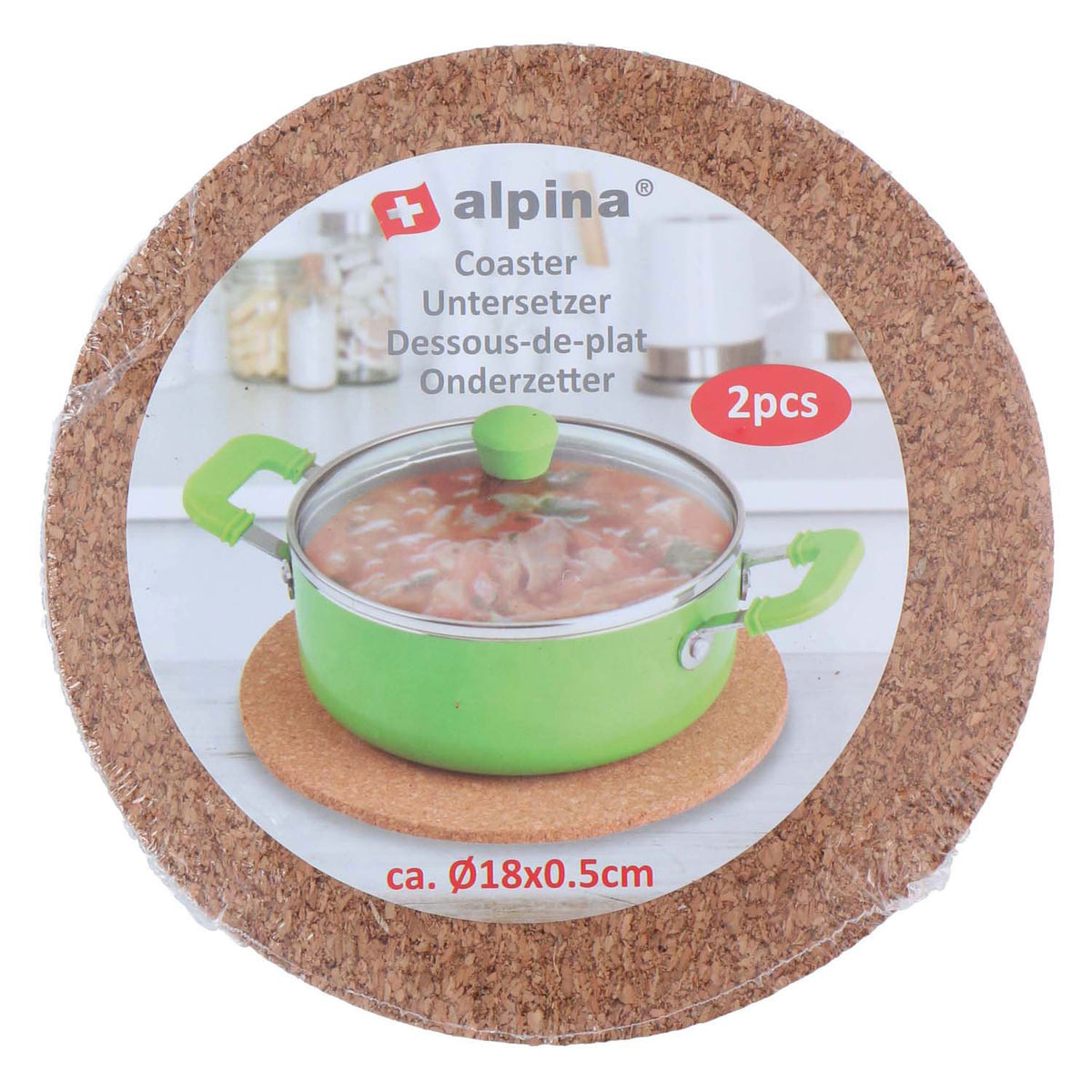 Sottobicchiere Alpina 18 cm, 2 pz.