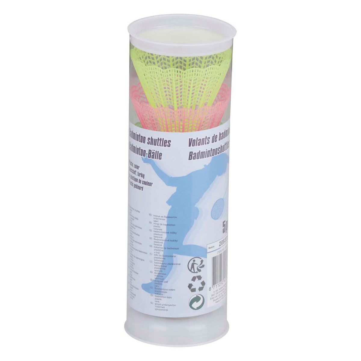 Eddy Toys Navette da badminton - 5 pezzi - Volani da badminton in plastica - Navette da badminton colorate - Palle da badminton per allenamento e gioco ricreativo