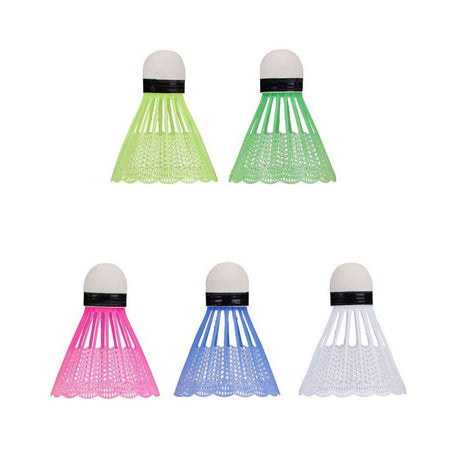 Eddy Toys Navette da badminton - 5 pezzi - Volani da badminton in plastica - Navette da badminton colorate - Palle da badminton per allenamento e gioco ricreativo