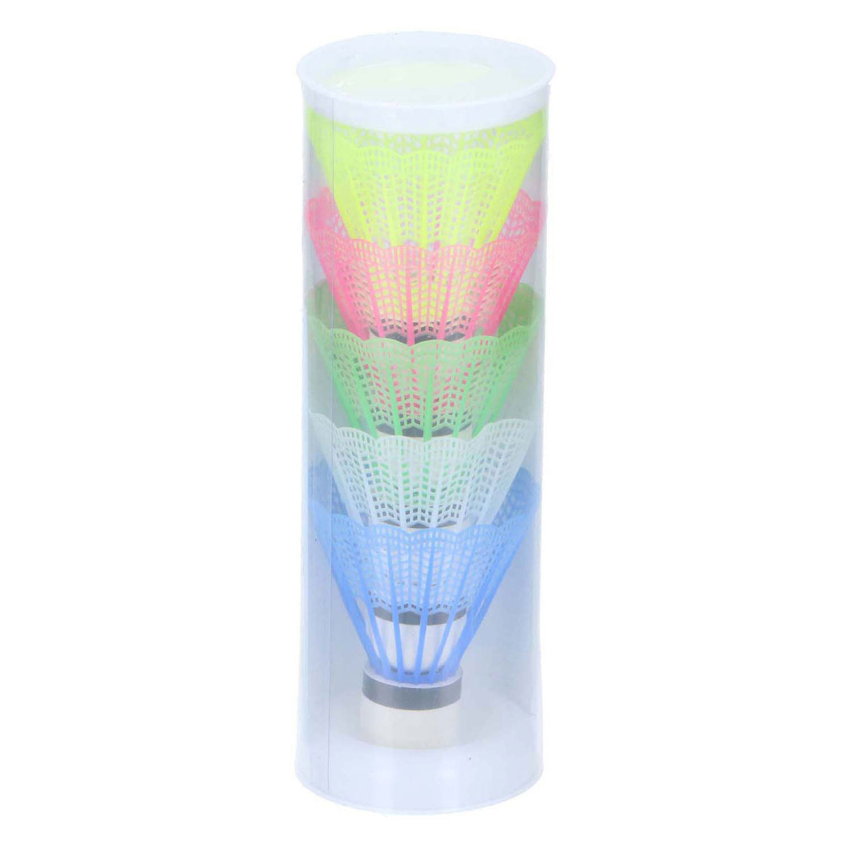 Eddy Toys Navette da badminton - 5 pezzi - Volani da badminton in plastica - Navette da badminton colorate - Palle da badminton per allenamento e gioco ricreativo
