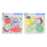 Puzzle da taglio in legno per verdure, 9 pz.