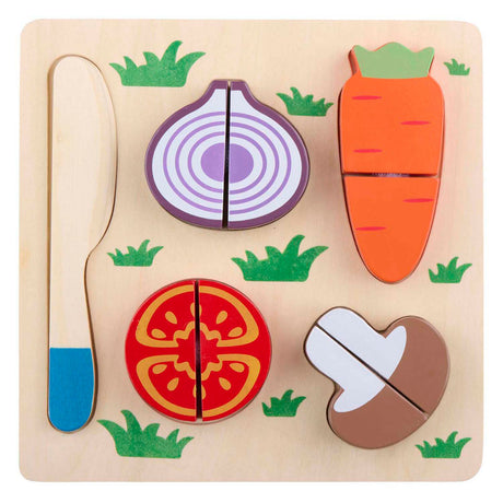 Puzzle da taglio in legno per verdure, 9 pz.