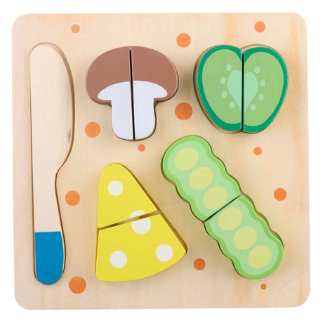 Puzzle da taglio in legno per verdure, 9 pz.