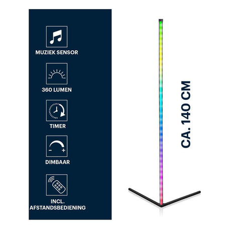 Lampada angolare a LED Grundig con telecomando, 140 cm