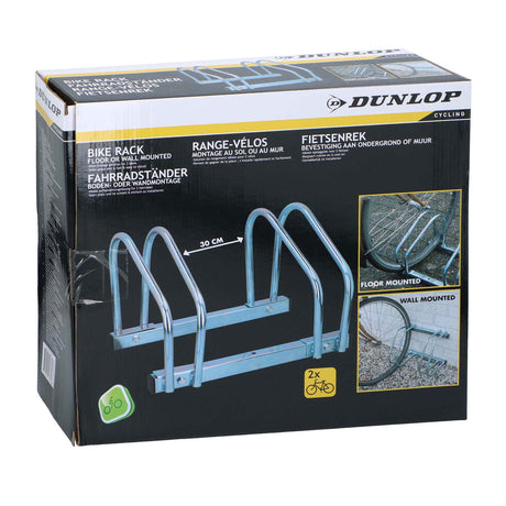 Portabiciclette Dunlop da parete a terra, 2 biciclette
