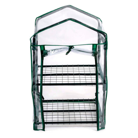 Scatola per coltivazione serra Kinzo 45 x 50 x 80 cm - serra da giardino a 2 piani - serra compatta per piante e scatola per coltivazione - resistente alle intemperie e trasparente