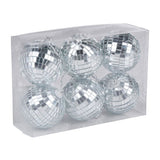 Appendini natalizi con palla da discoteca - 6 pz.