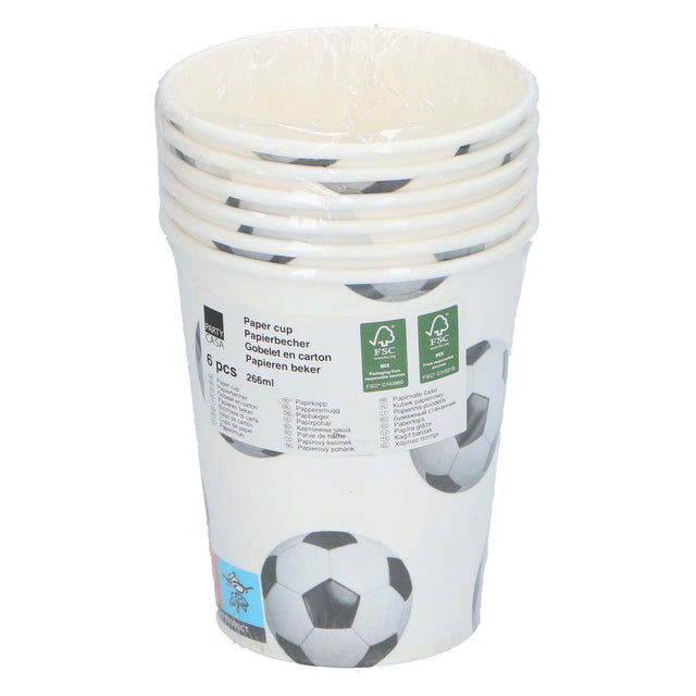 Tazze da calcio per feste, 6 pz.