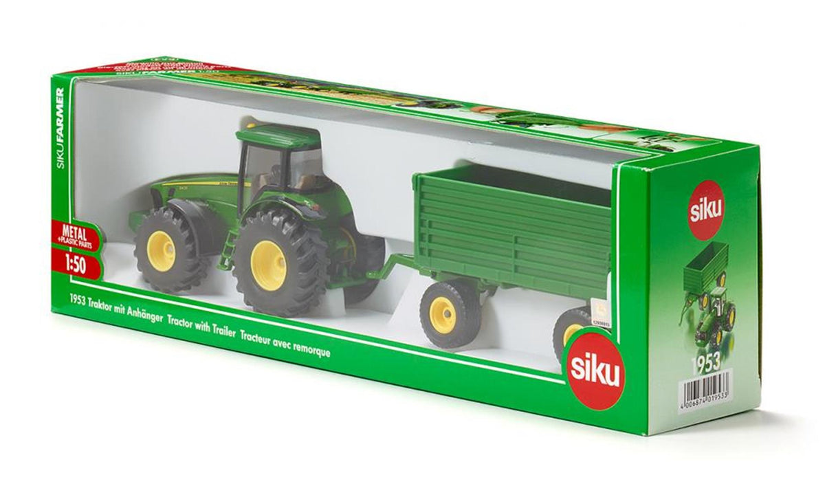 Siku 1953, trattore John Deere con gancio, scala 1:50, metallo plastica