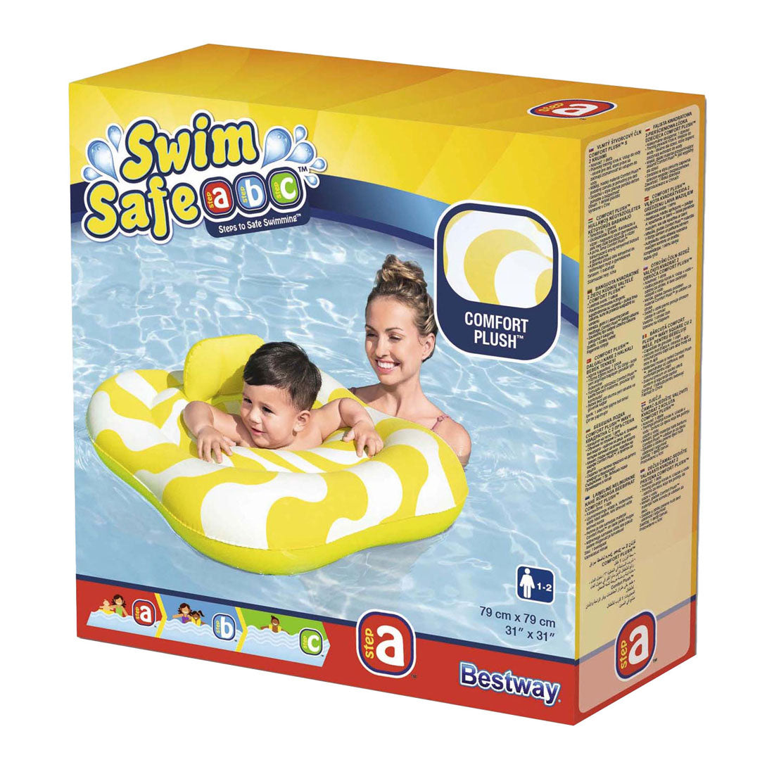 Seggiolino da nuoto Bestway Comfort in peluche per barchetta da piscina 1-2 anni, multicolore.