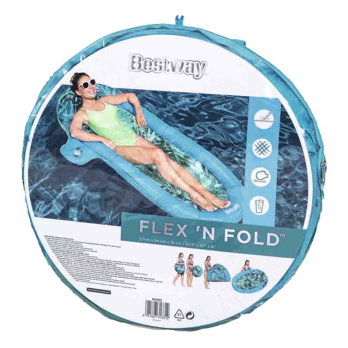 Materasso ad aria Bestway Flex 'n Fold Lounge, 171 cm