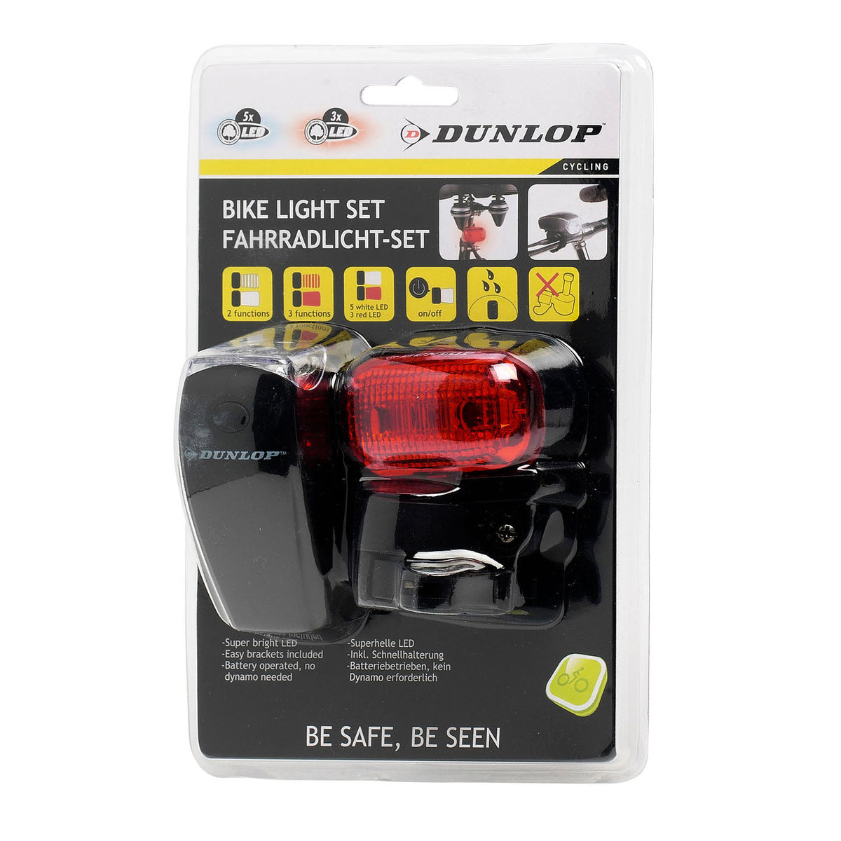 Set di lampade per biciclette, 2dlg.